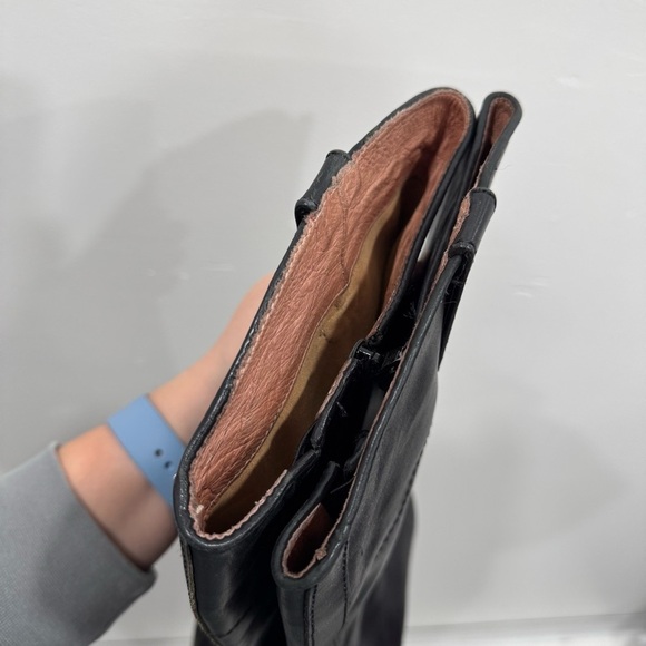 Corso Como Black Knee High Lace-Up Leather Equestrian Riding Boots 8.5 - Picture 10 of 11